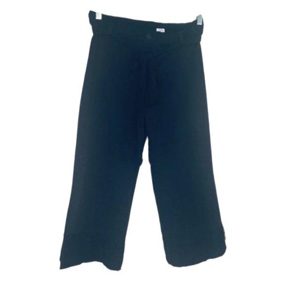 Nelly & Mille Pants - Nelly & Milly Vintage Cigarette Ankle  Crepe Pants With Tulle Roses Black Sz M